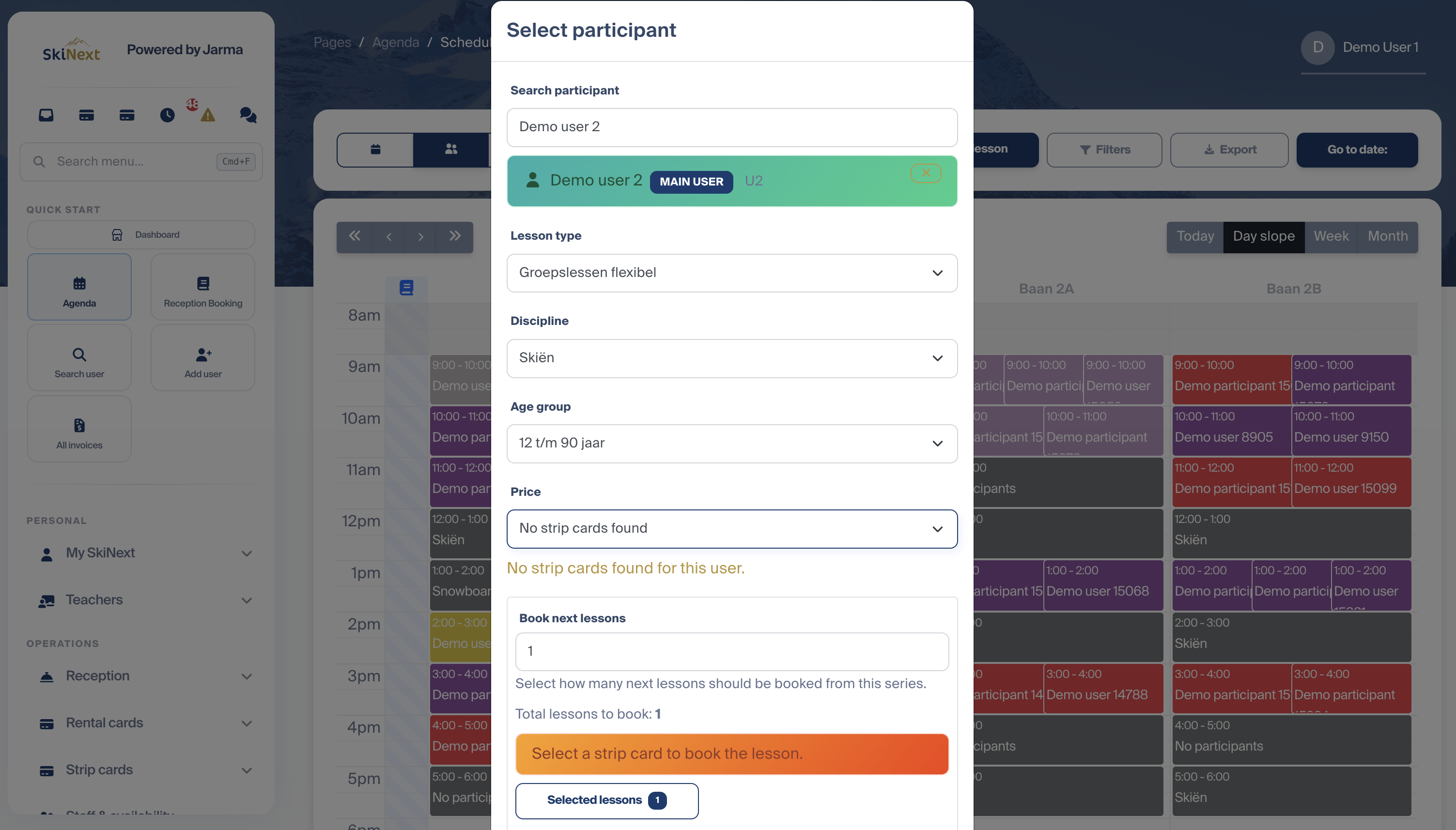 Lesdetails in Agenda 2.0 in SkiNext