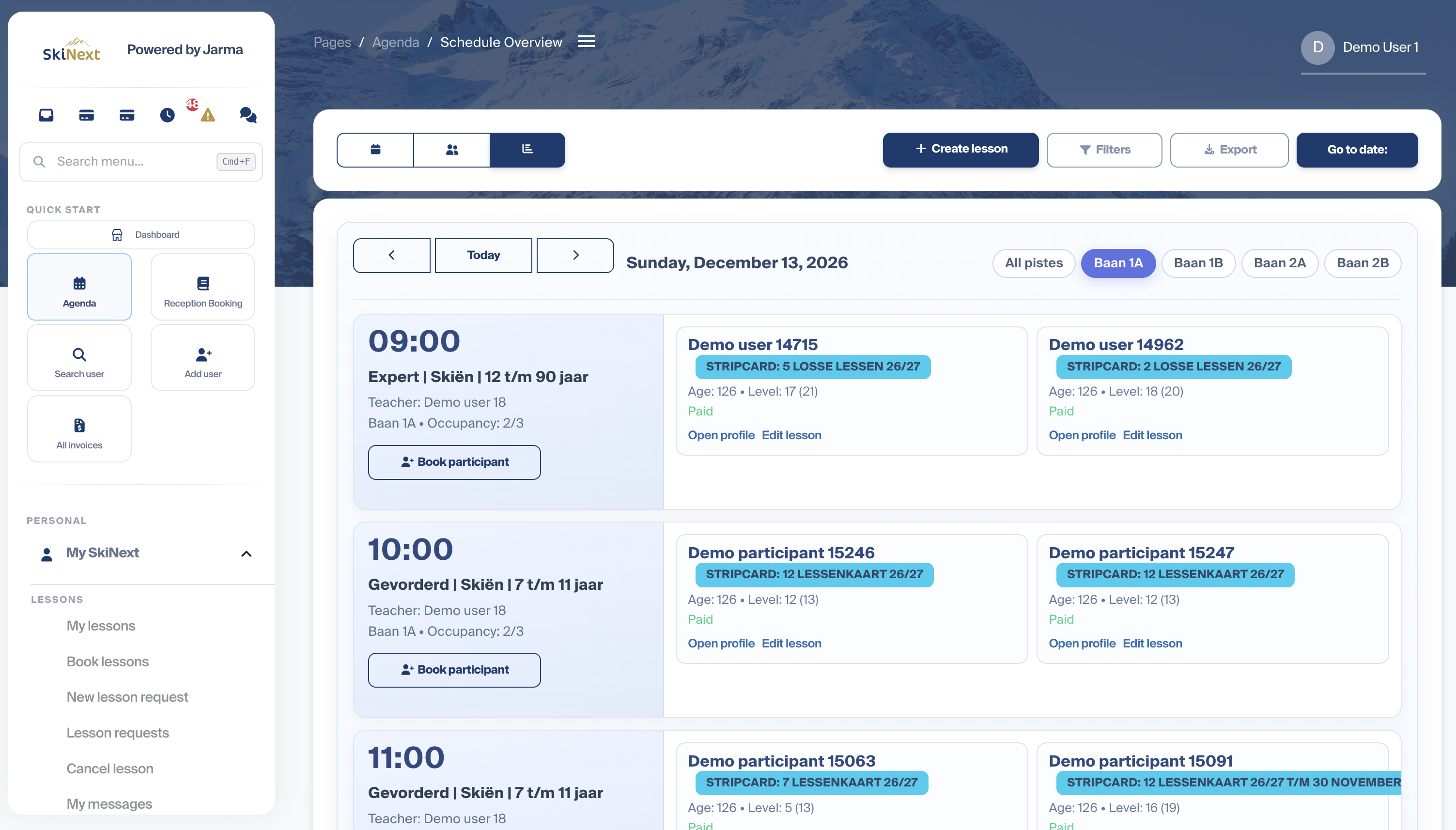 Deelnemers in Agenda 2.0 in SkiNext
